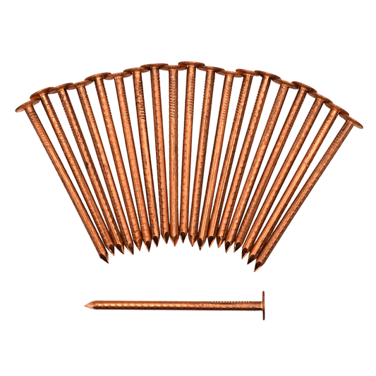 Abbey Hardware Solid Copper Clout Nails for Roofing or Tree Stumps 65mm - Abbey Hardware
