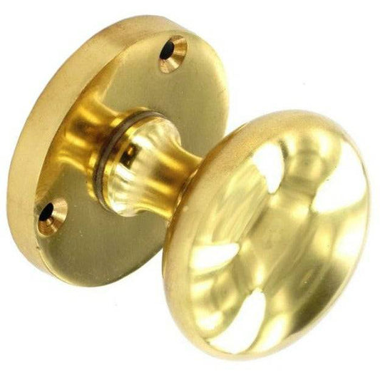 Abbey Hardware Polished Brass Victorian Mortice Knobs 60mm - Abbey Hardware