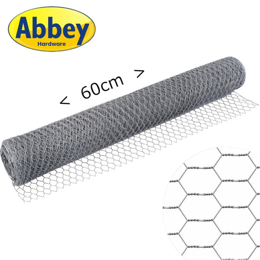 Abbey Hardware Chicken Wire Mesh Fence Netting 10m x 60cm - Abbey Hardware