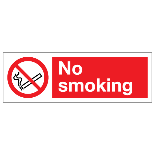 Spectrum Peel and stick red No smoking sign - Abbey Hardware