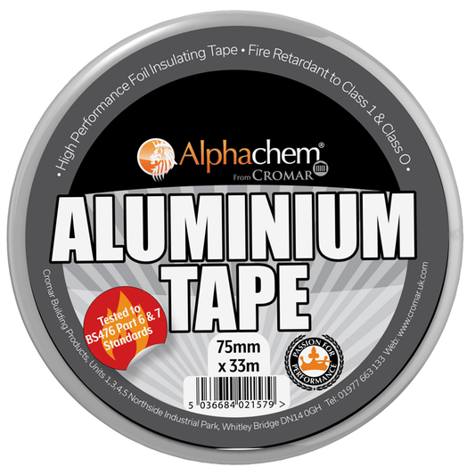 AlphaChem Aluminium Foil Insulating Tape 50mm x 33m - Abbey Hardware