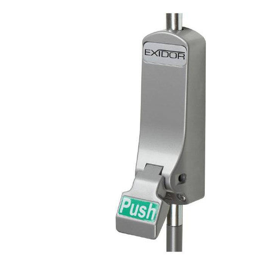 Exidor 293 Push Pad Panic Bolt Silver - Abbey Hardware