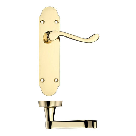 Zoo Project Oxford lever on latch backplate - 168mm x 42mm - Abbey Hardware