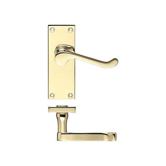 Zoo Project Victorian scroll lever on latch backplate - 114mm x 40mm - Abbey Hardware