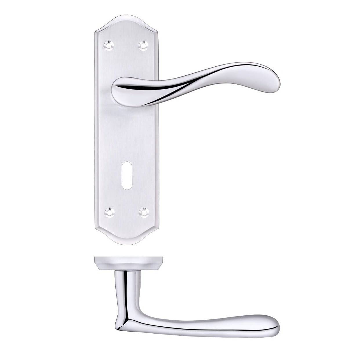 Zoo Project Asti lever on lock backplate - Abbey Hardware