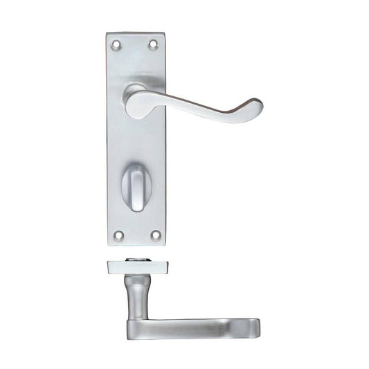 Zoo Project Victorian scroll lever on bathroom backplate -150mm x 40mm - Abbey Hardware